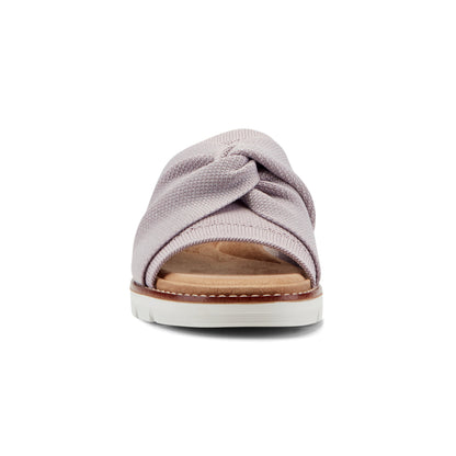 Easy Spirit Josy Knotted Slide Sandals - Light Purple
