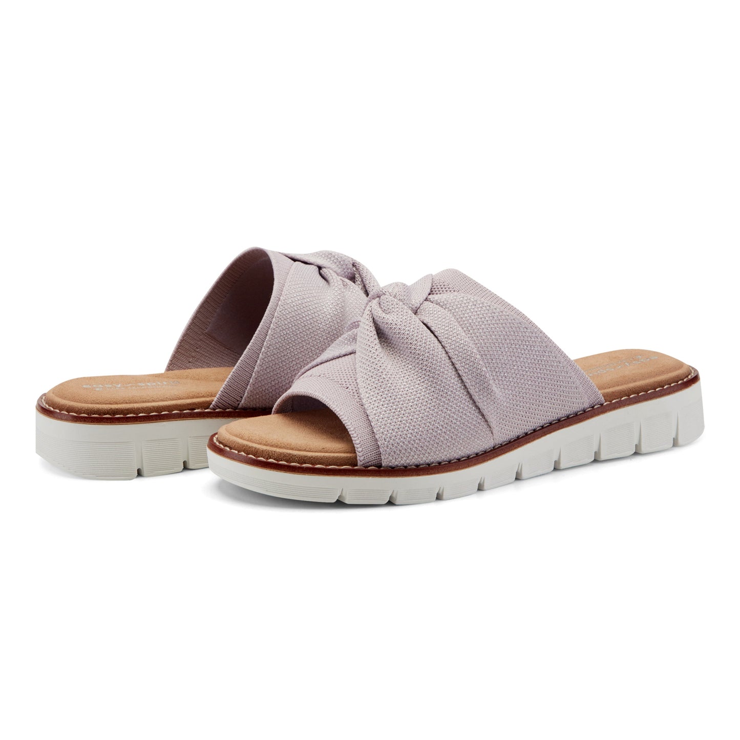 Easy Spirit Josy Knotted Slide Sandals - Light Purple