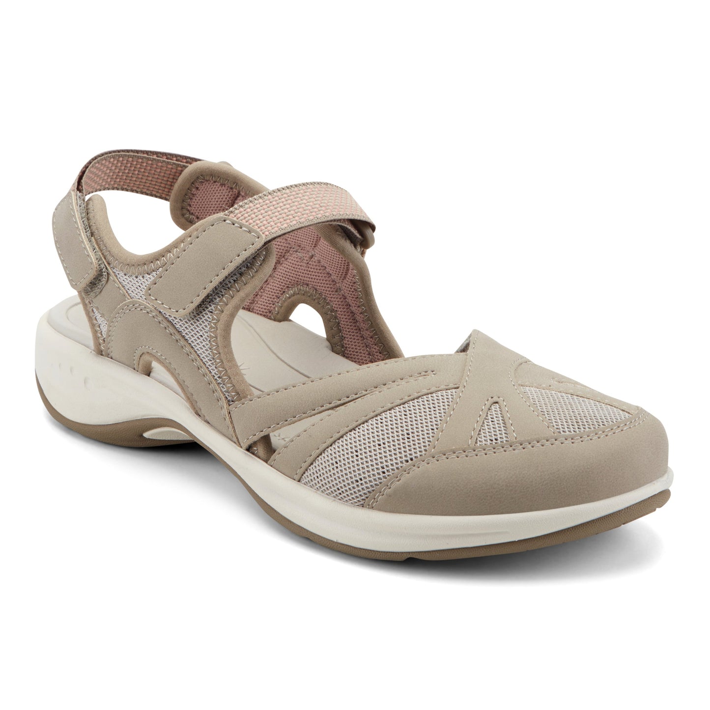 Easy Spirit Splash Flat Hiking Sandals - Taupe