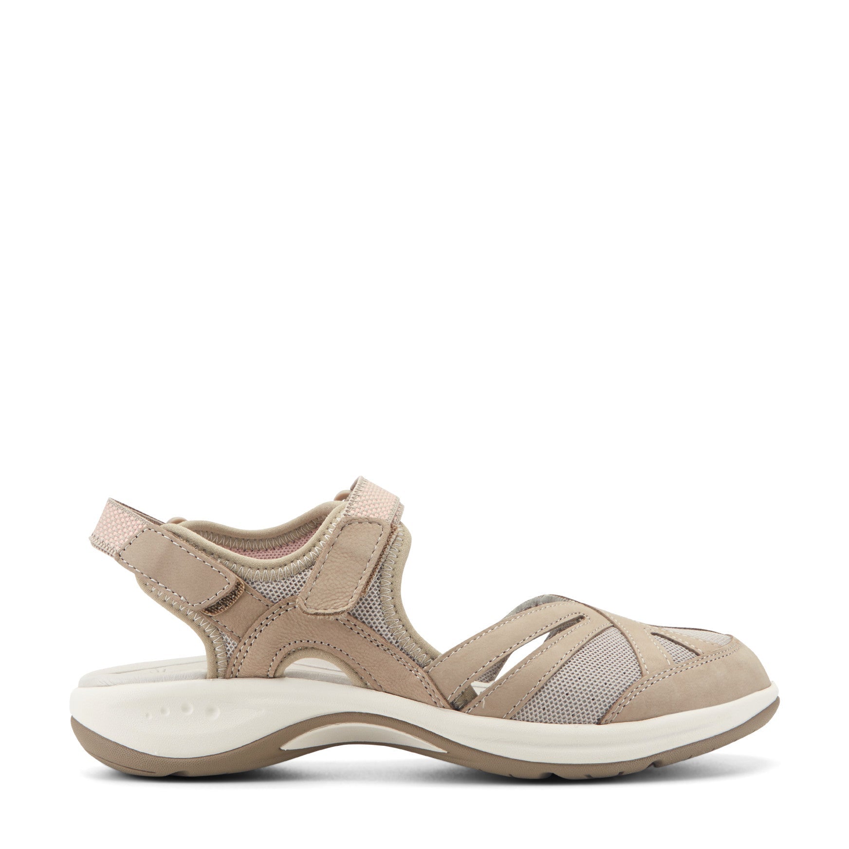 Easy Spirit Splash Flat Hiking Sandals - Khaki Multi Nubuck