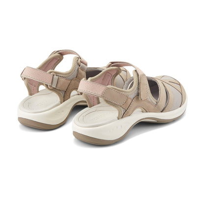 Easy Spirit Splash Flat Hiking Sandals - Khaki Multi Nubuck
