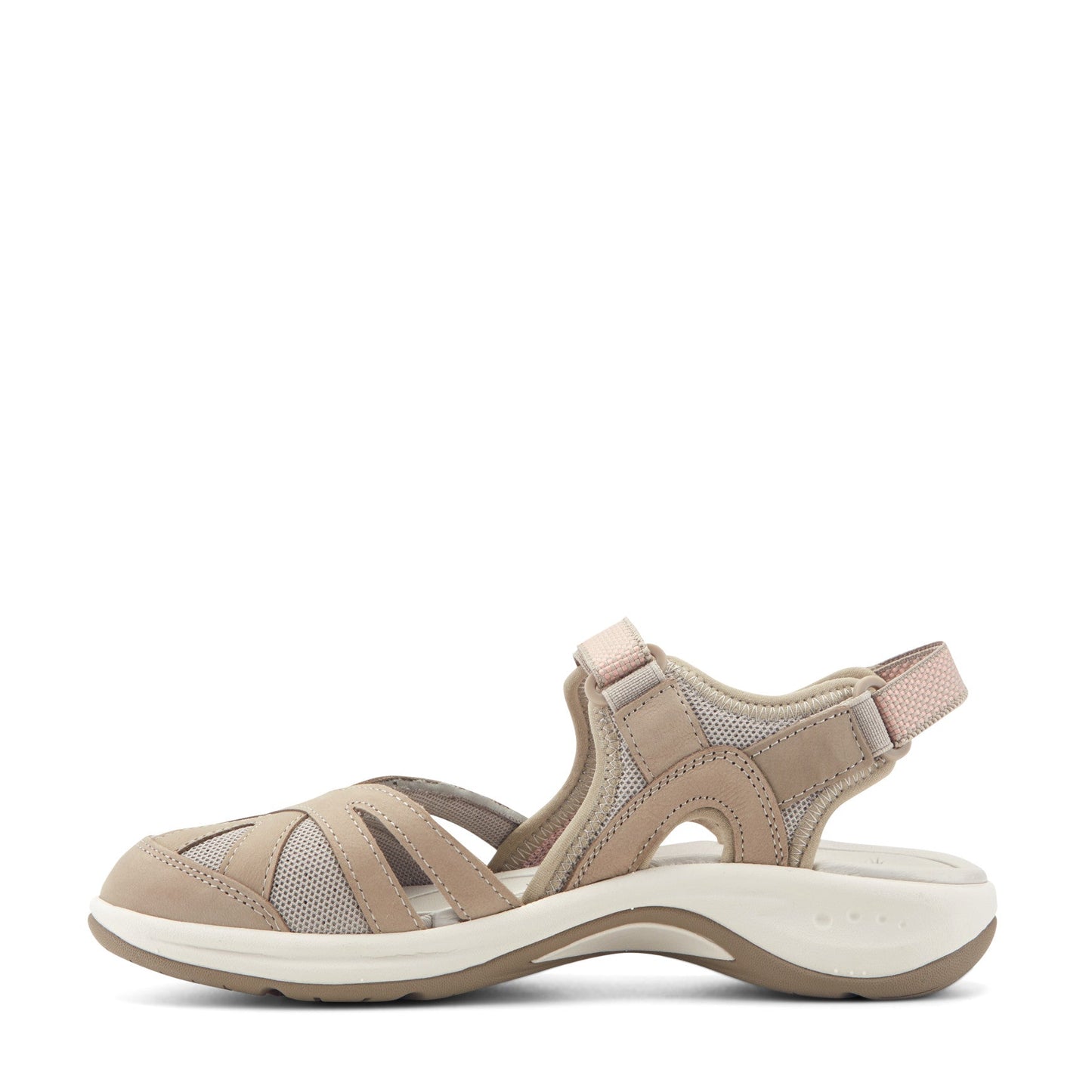 Easy Spirit Splash Flat Hiking Sandals - Khaki Multi Nubuck