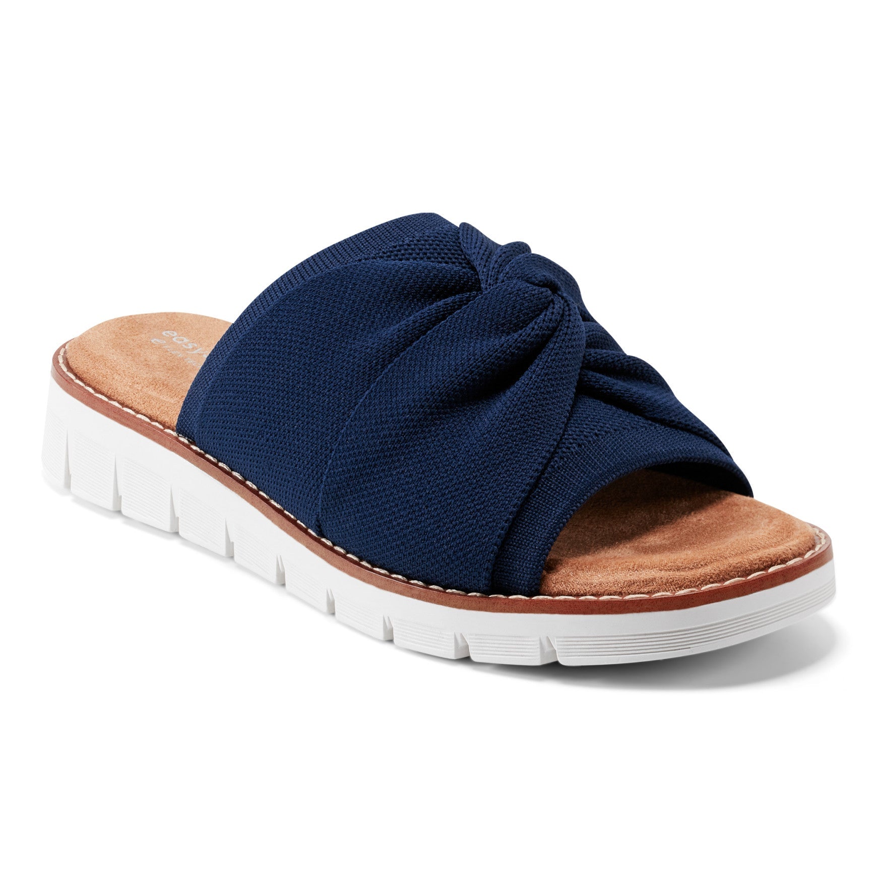 Easy Spirit Josy Knotted Slide Sandals - Navy