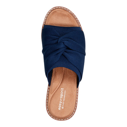 Easy Spirit Josy Knotted Slide Sandals - Navy