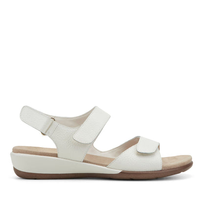 Easy Spirit Hartwell Flat Sandals - White Leather