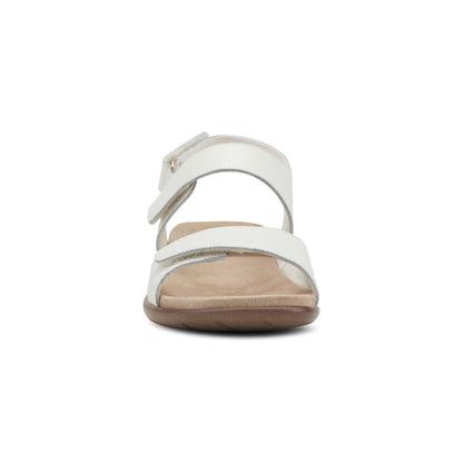 Easy Spirit Hartwell Flat Sandals - White Leather