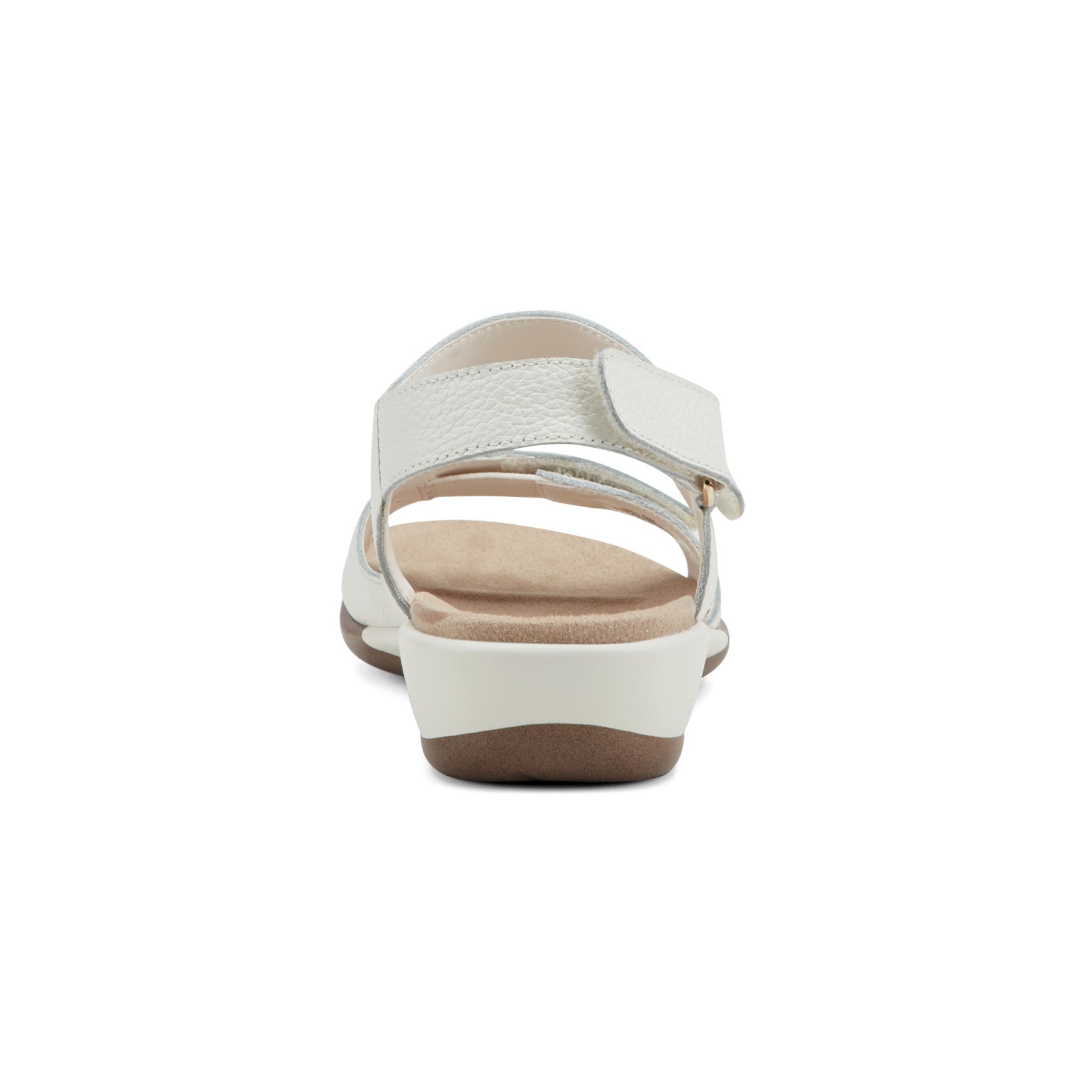 Easy Spirit Hartwell Flat Sandals - White Leather