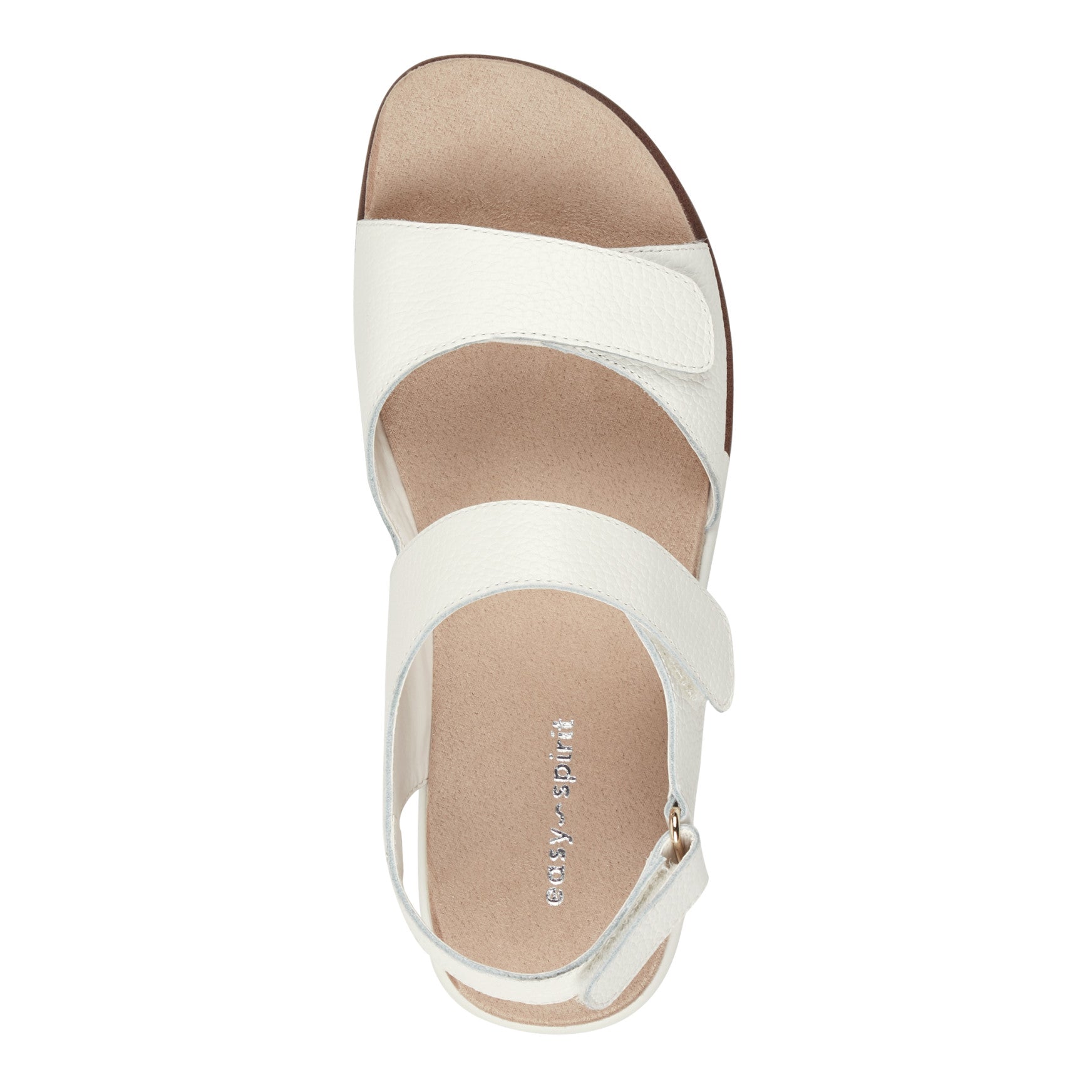 Easy Spirit Hartwell Flat Sandals - White Leather