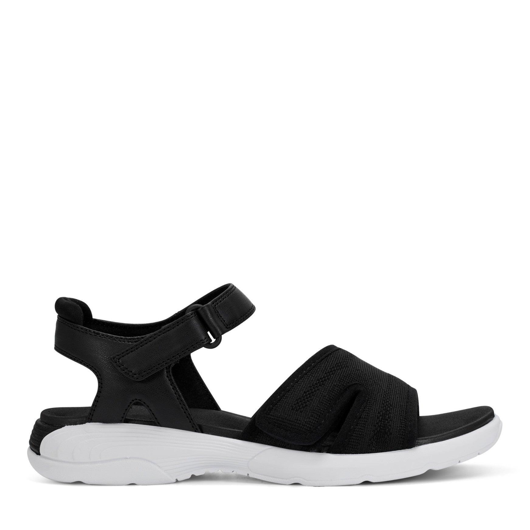 Easy Spirit Tayton Flat Sandals - Black