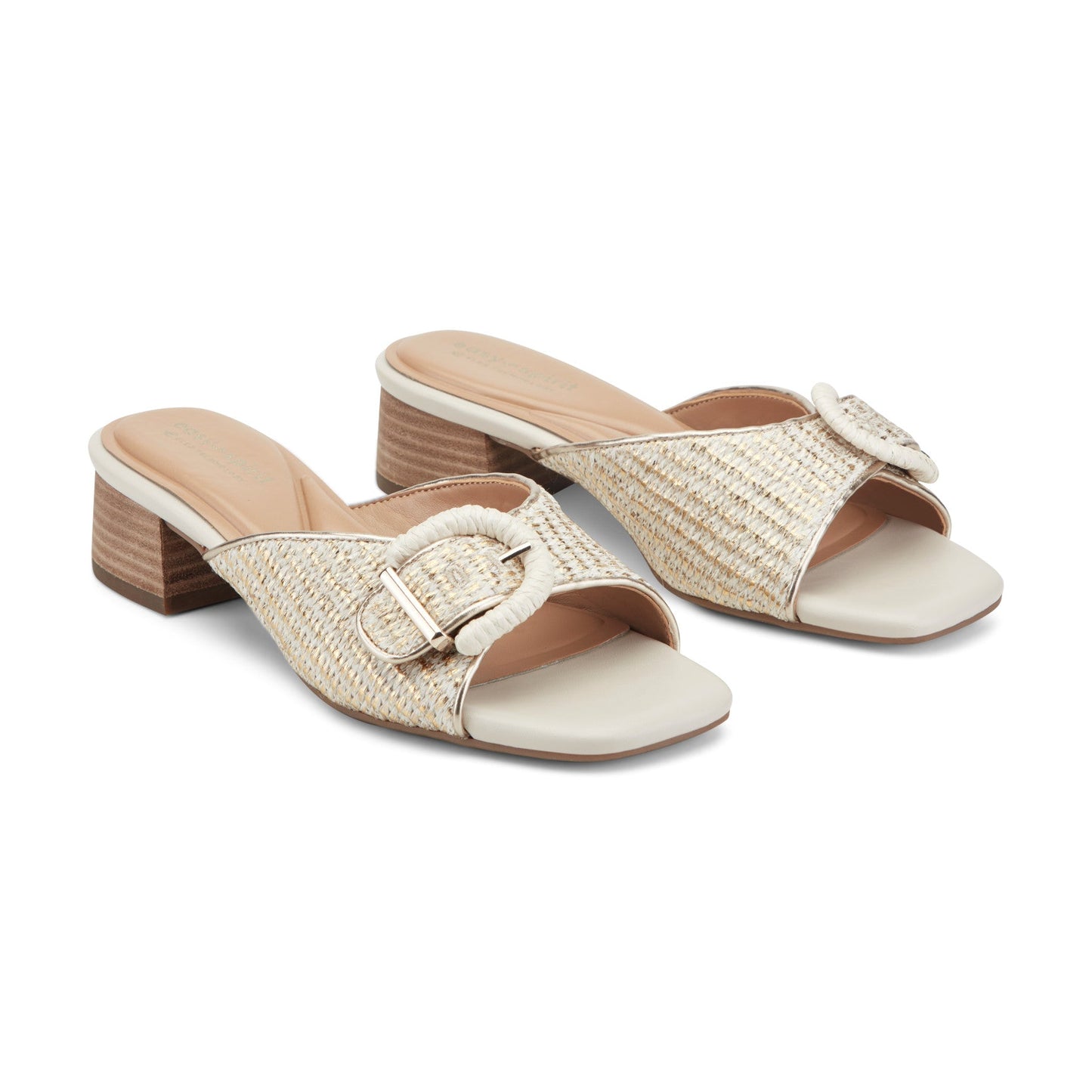 Easy Spirit Rosalind Raffia Dress Sandals - Ivory