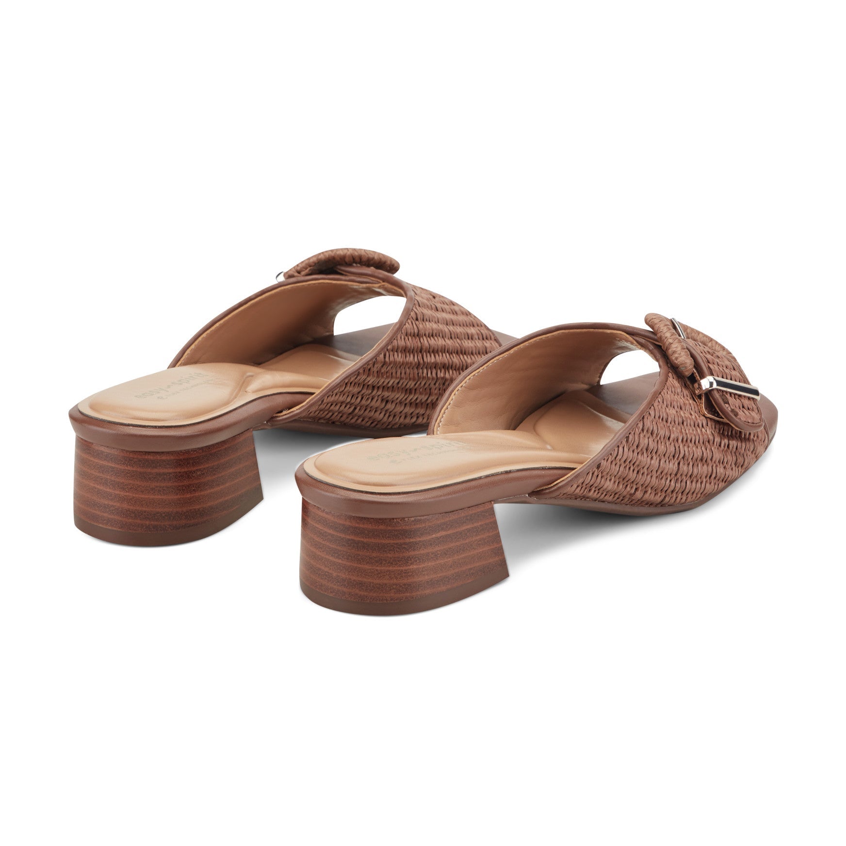 Easy Spirit Rosalind Raffia Dress Sandals - Dark Brown