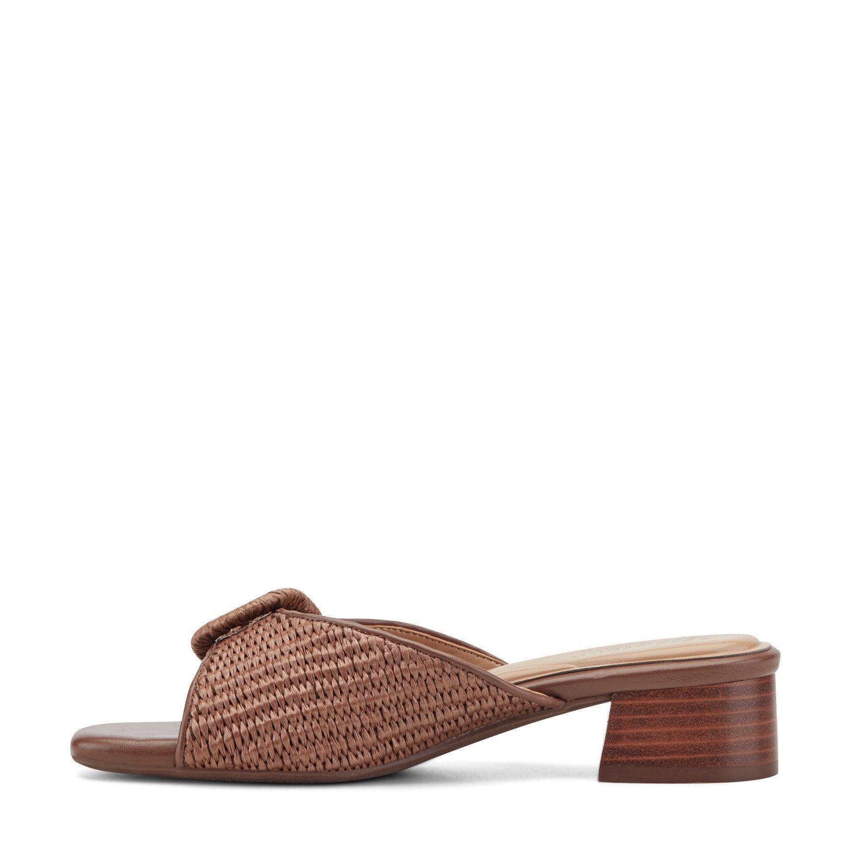 Easy Spirit Rosalind Raffia Dress Sandals - Dark Brown