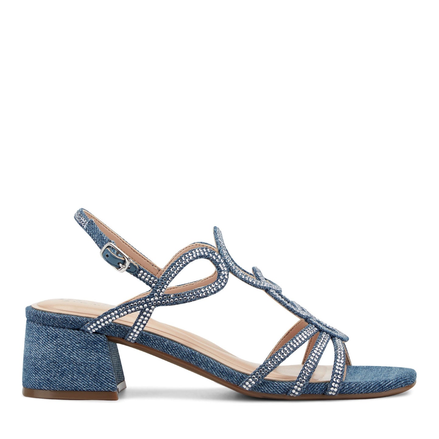 Easy Spirit Yana Embellished Dress Sandals - Medium Blue