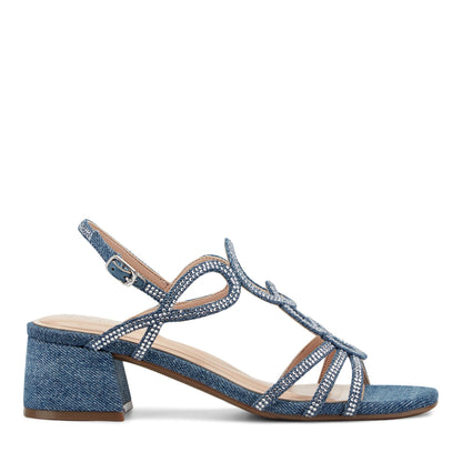 Easy Spirit Yana Embellished Dress Sandals - Medium Blue