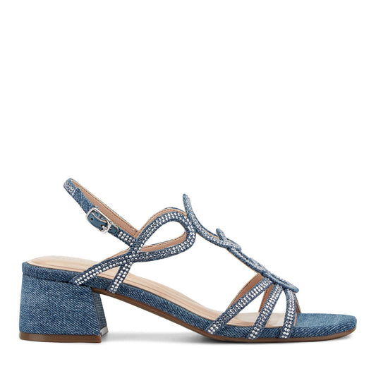 Easy Spirit Yana Embellished Dress Sandals - Medium Blue