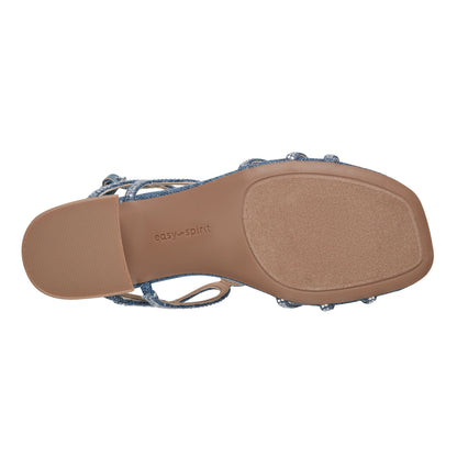 Easy Spirit Yana Embellished Dress Sandals - Medium Blue