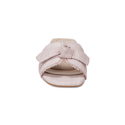 Easy Spirit Girly Bow Slide Sandals - Lavendar Raffia