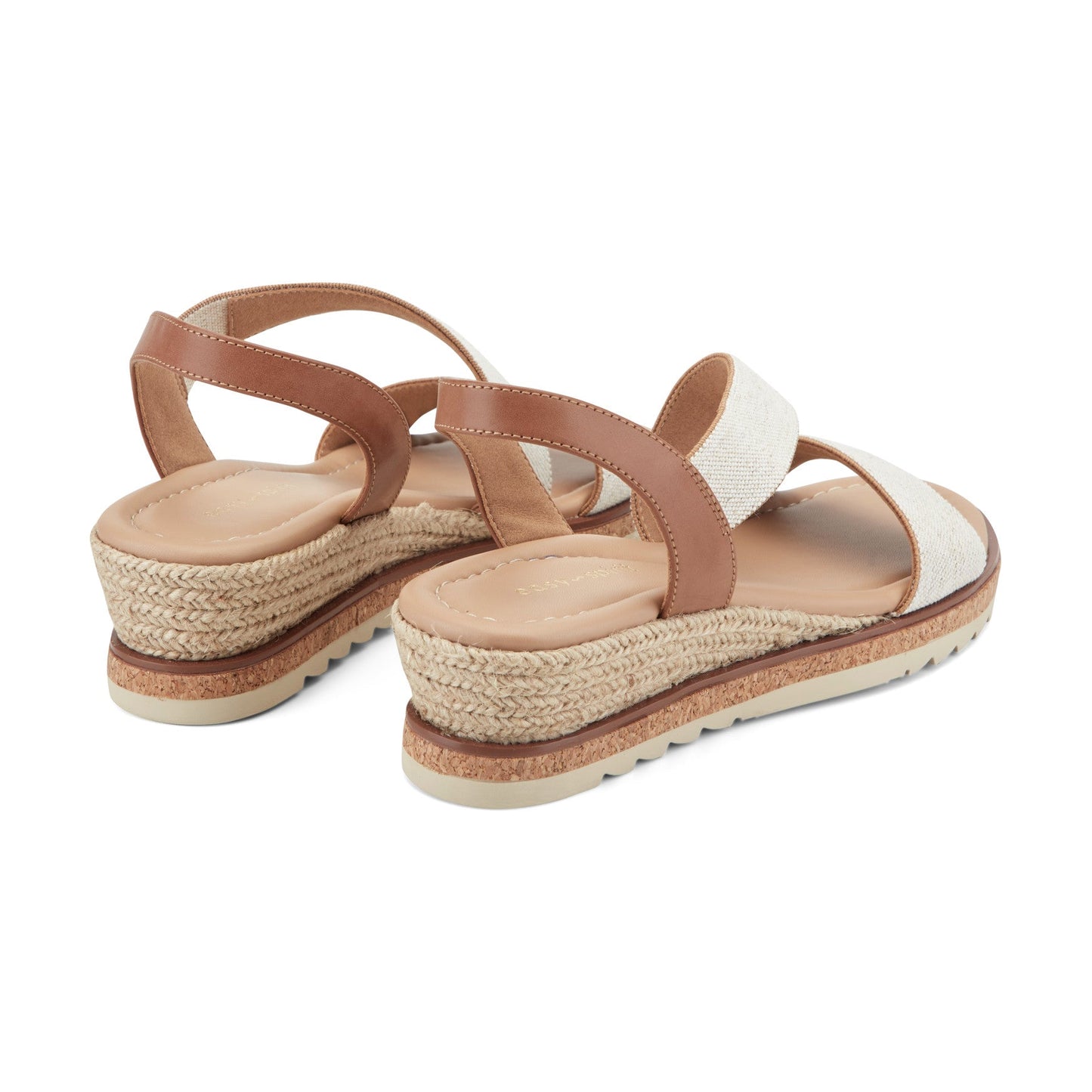 Easy Spirit Sabina Wedge Sandals - Natural Linen