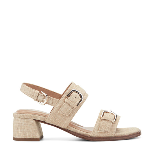 Easy Spirit Hadiya Block Heel Sandals - Light Natural
