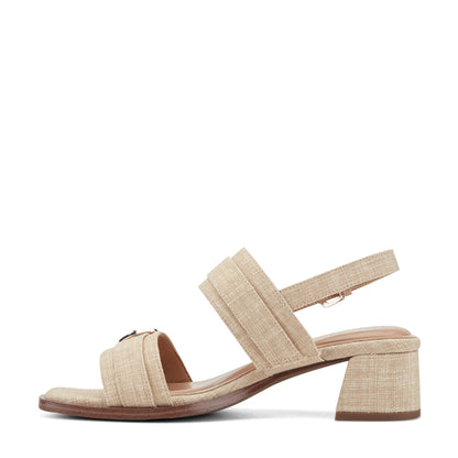 Easy Spirit Hadiya Block Heel Sandals - Light Natural