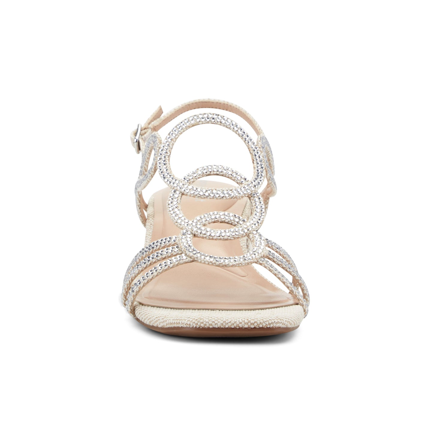 Easy Spirit Yana Embellished Dress Sandals - Light Natural
