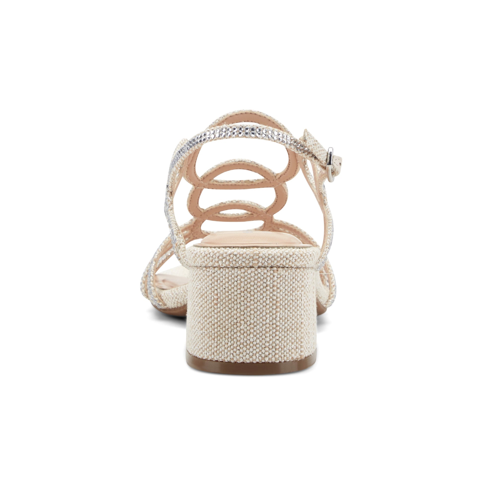 Easy Spirit Yana Embellished Dress Sandals - Light Natural