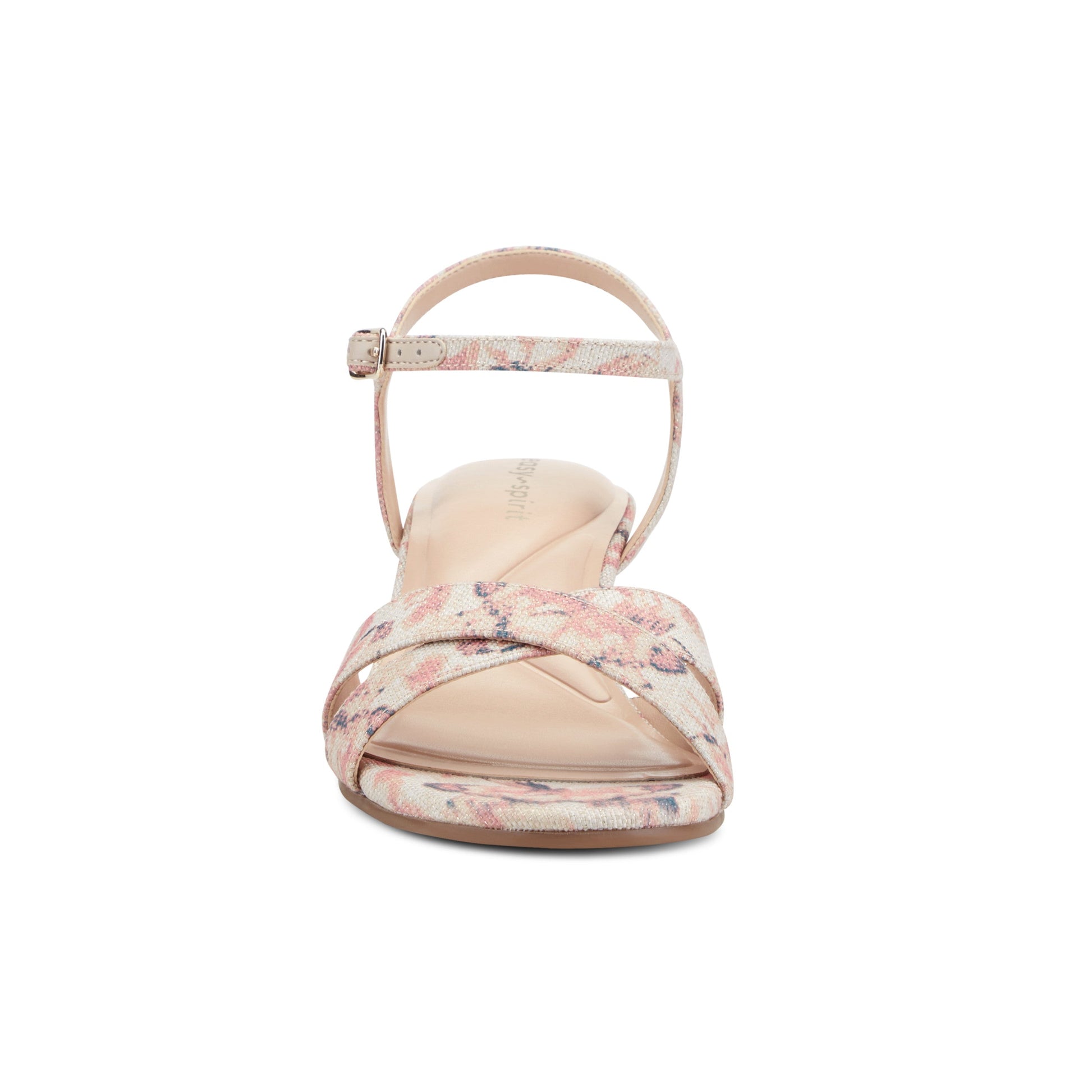 Easy Spirit Noya Dress Wedge Sandals - Light Pink Floral Multi