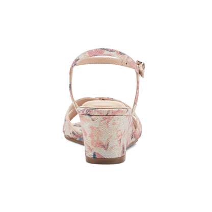 Easy Spirit Noya Dress Wedge Sandals - Light Pink Floral Multi