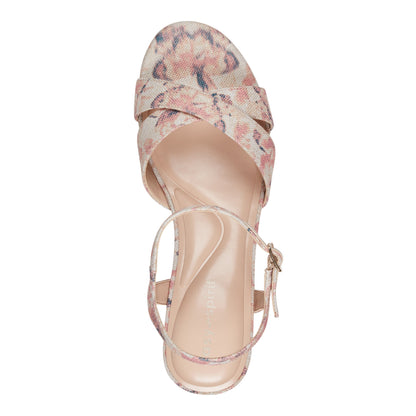 Easy Spirit Noya Dress Wedge Sandals - Light Pink Floral Multi