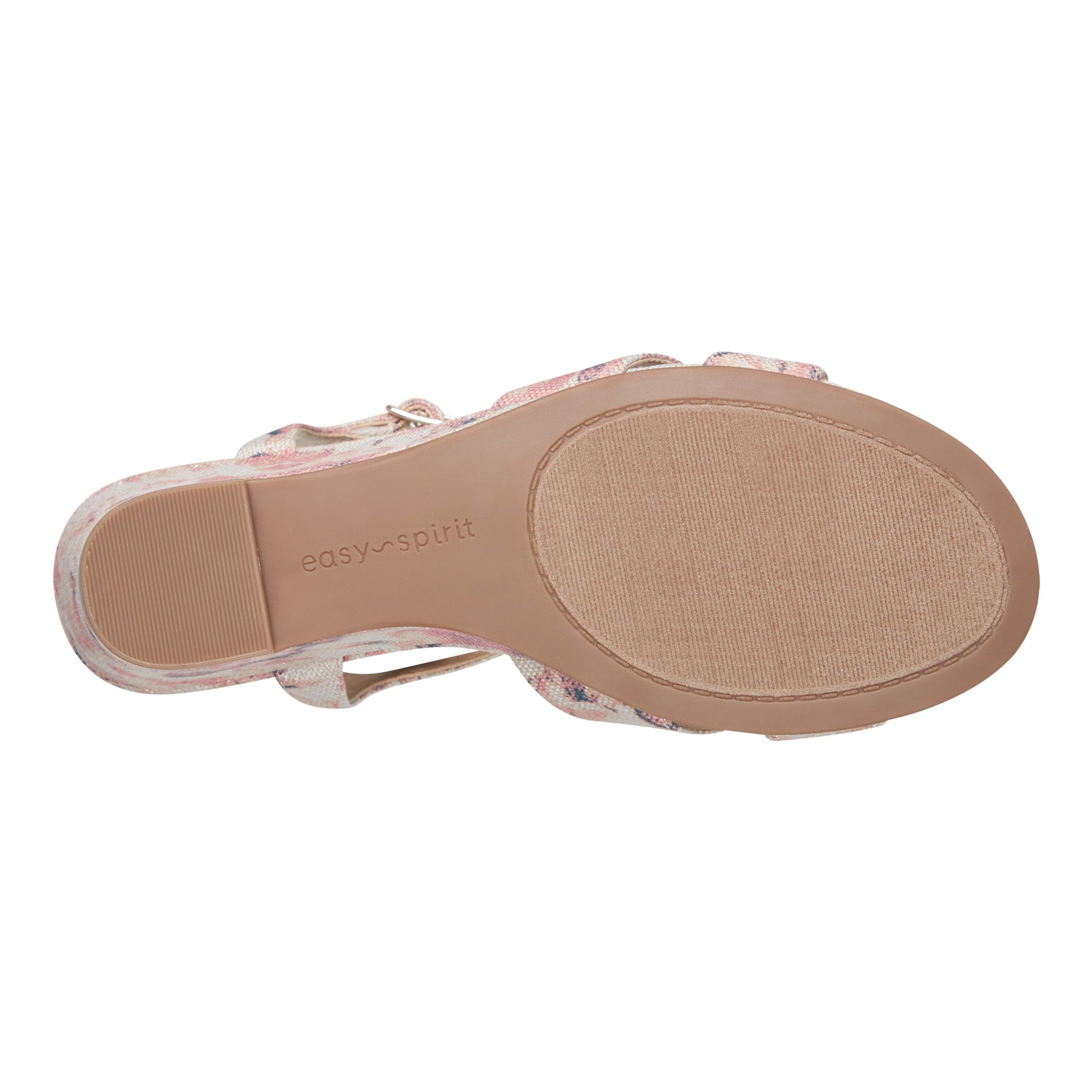Easy Spirit Noya Dress Wedge Sandals - Light Pink Floral Multi