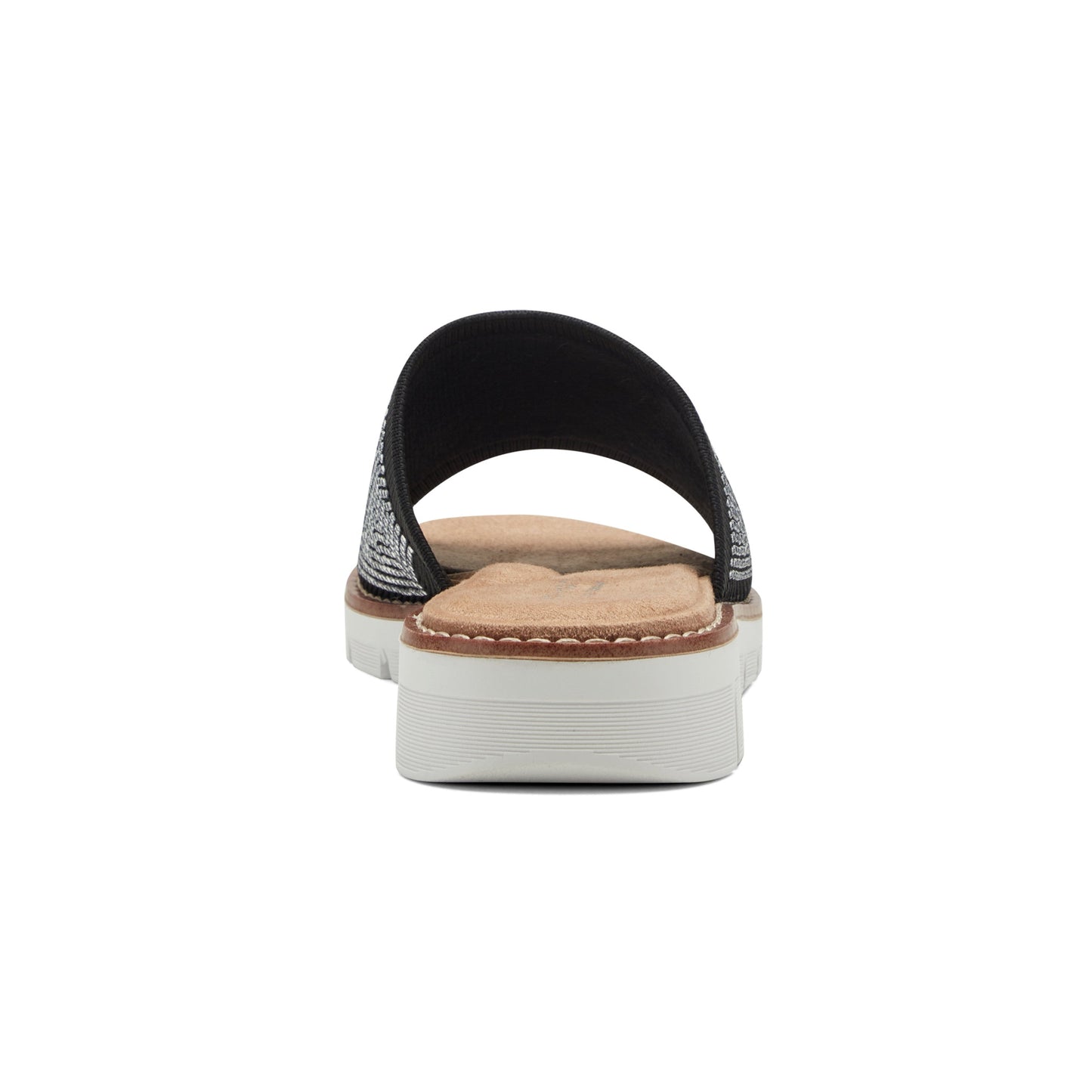 Easy Spirit Jill Crystal Embellished Sandals - Black Knit/Crystal