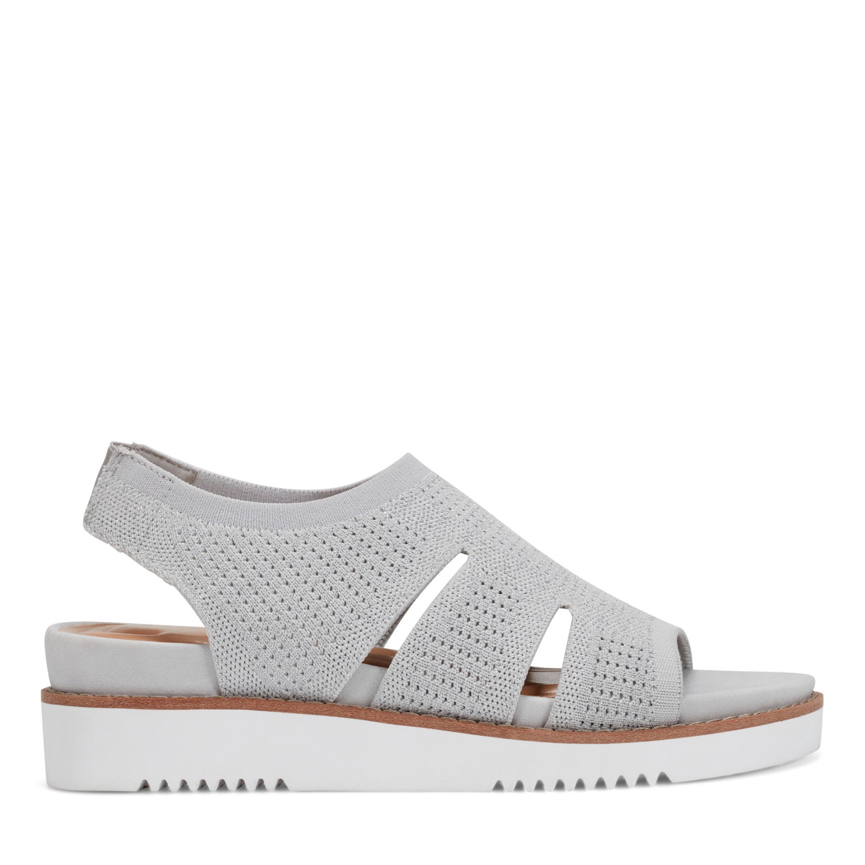 Easy Spirit Winslow Flat Sandals - Light Grey