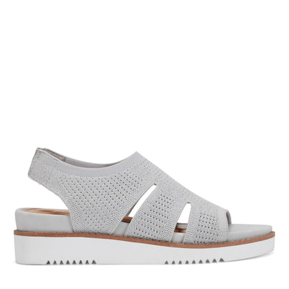 Easy Spirit Winslow Flat Sandals - Light Grey
