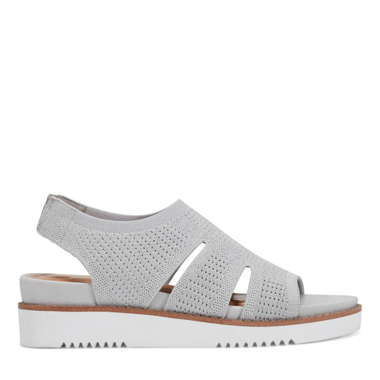 Easy Spirit Winslow Flat Sandals - Light Grey