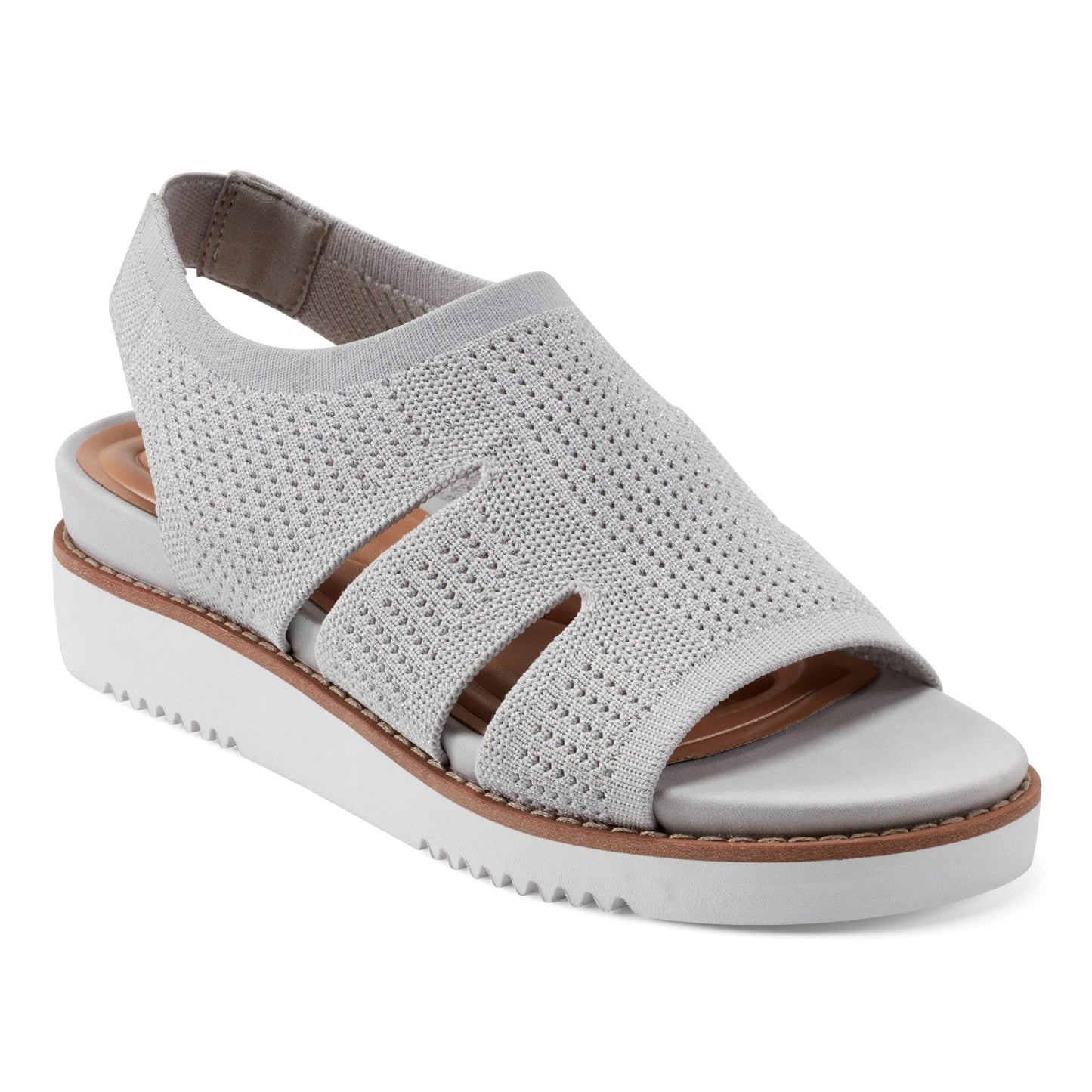 Easy Spirit Winslow Flat Sandals - Light Grey