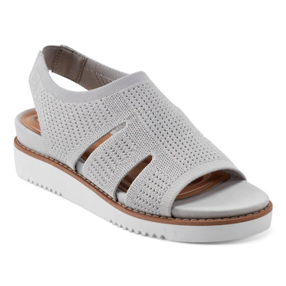 Easy Spirit Winslow Flat Sandals - Light Grey