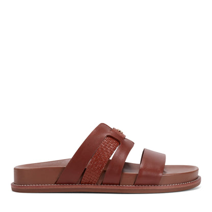 Easy Spirit Trevin Footbed Sandals - Brown Leather