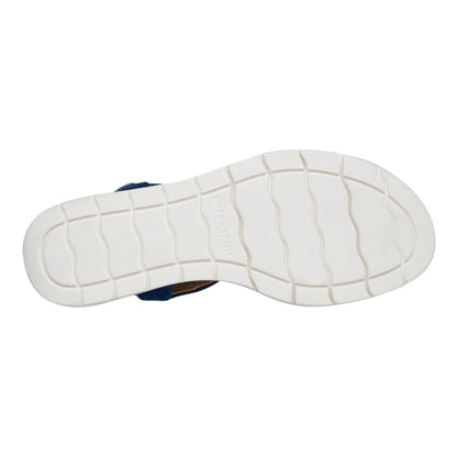 Easy Spirit Edythe Wedge Sandals - Denim/White Multi