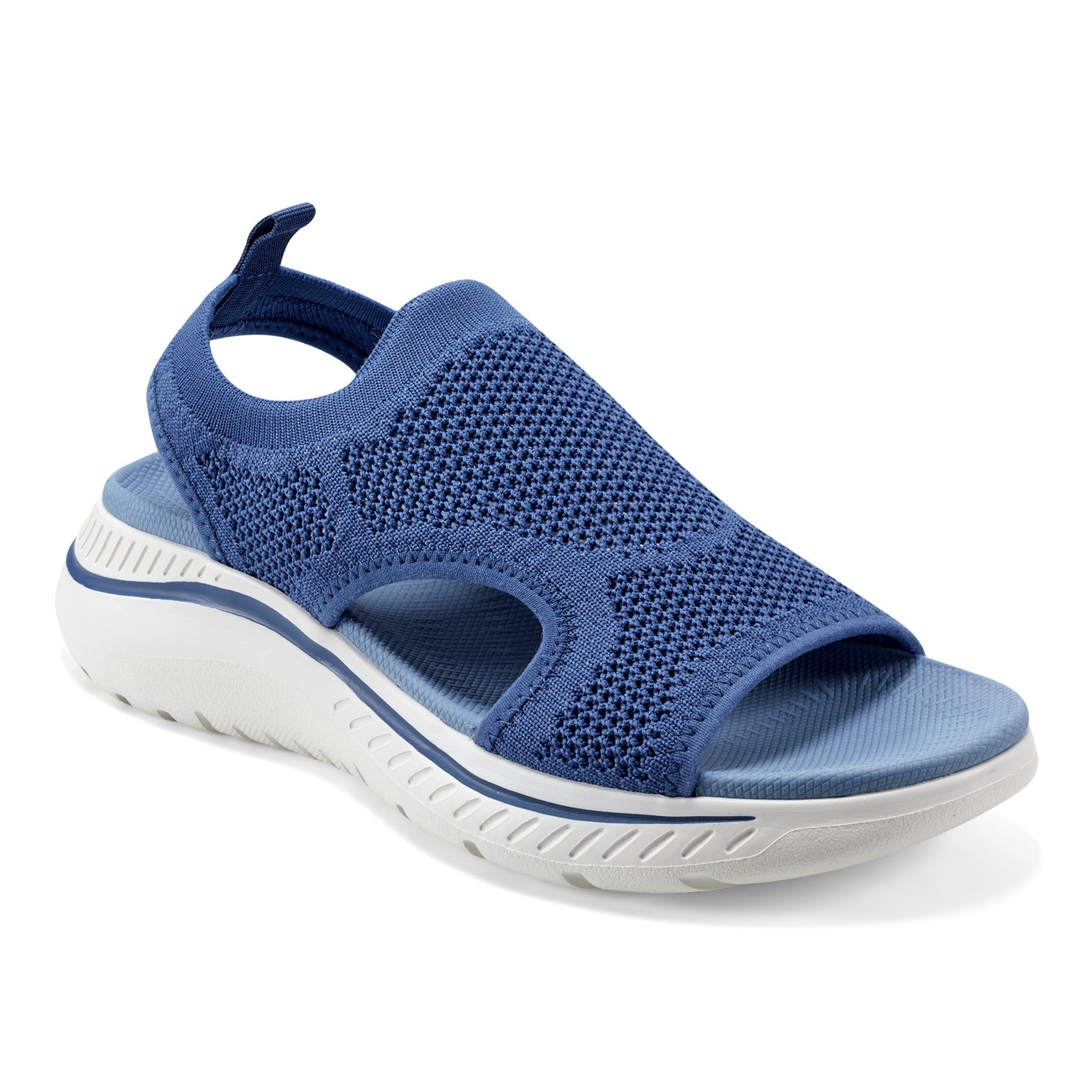 Easy Spirit Alma Slip On Wedge Sandals - Medium Blue