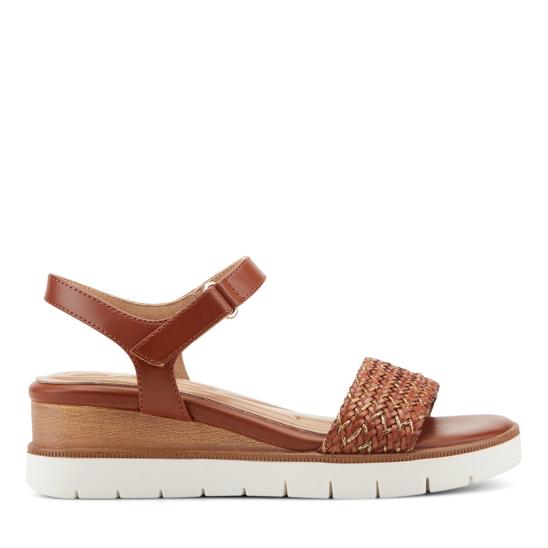 Easy Spirit Edythe Wedge Sandals - Brown