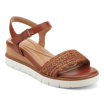Easy Spirit Edythe Wedge Sandals - Brown