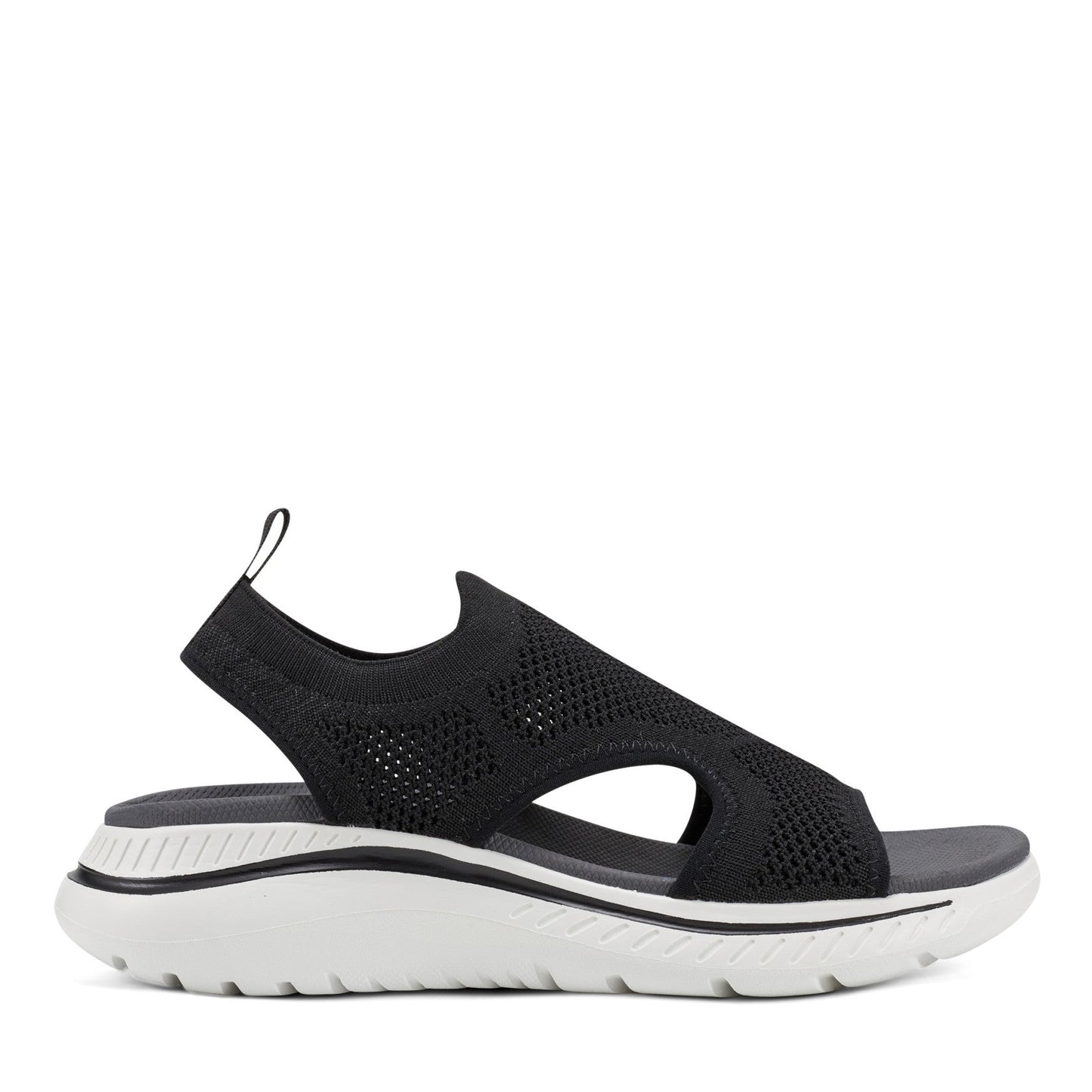Easy Spirit Alma Slip On Wedge Sandals - Black