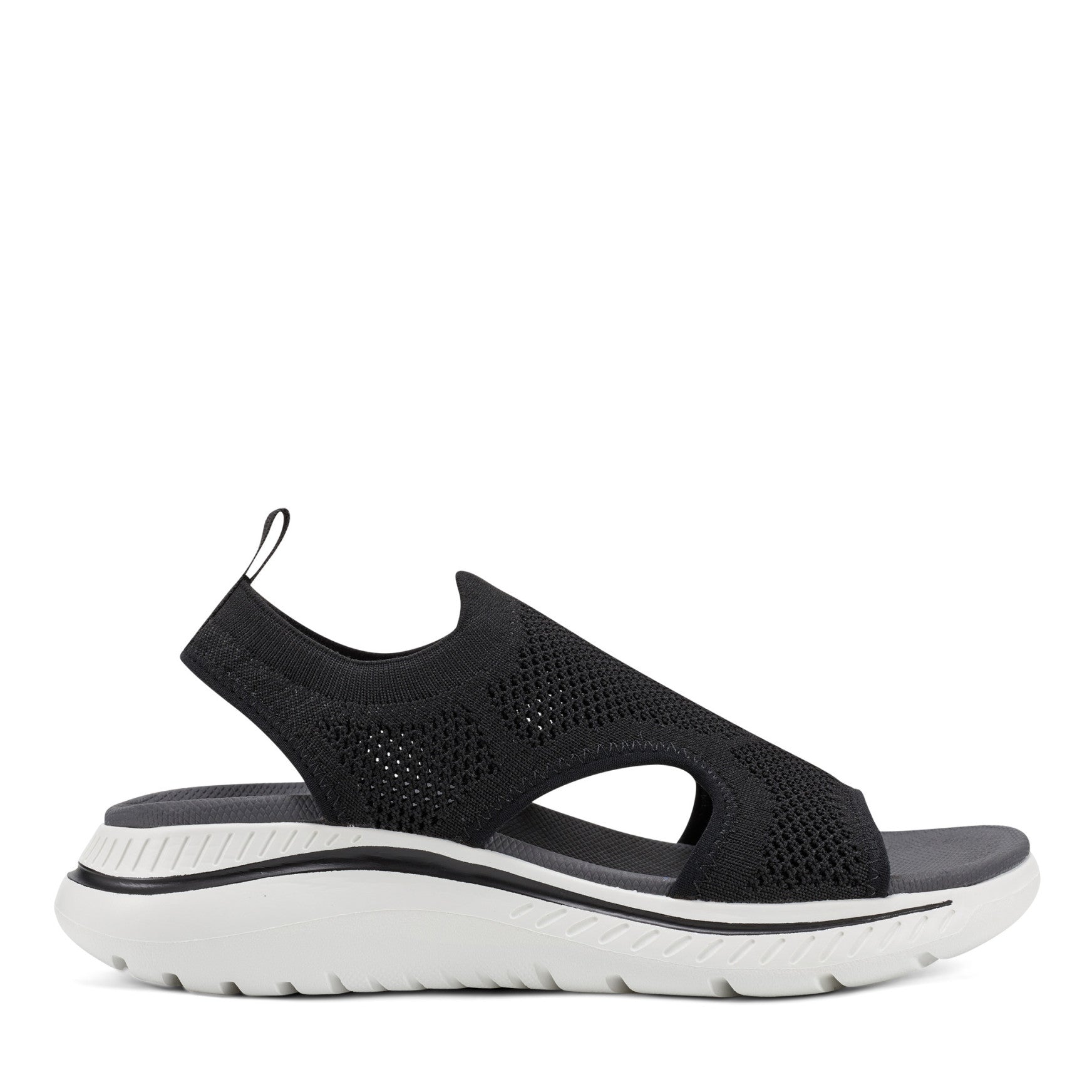 Easy Spirit Alma Slip On Wedge Sandals - Black
