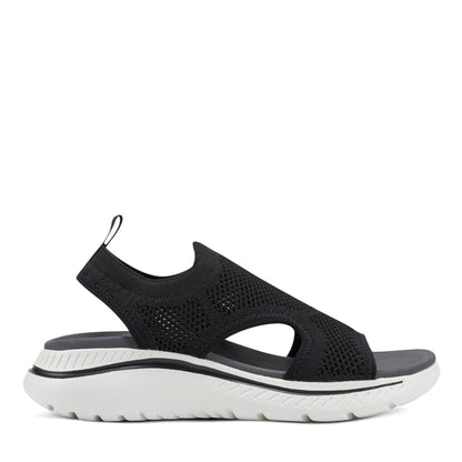 Easy Spirit Alma Slip On Wedge Sandals - Black