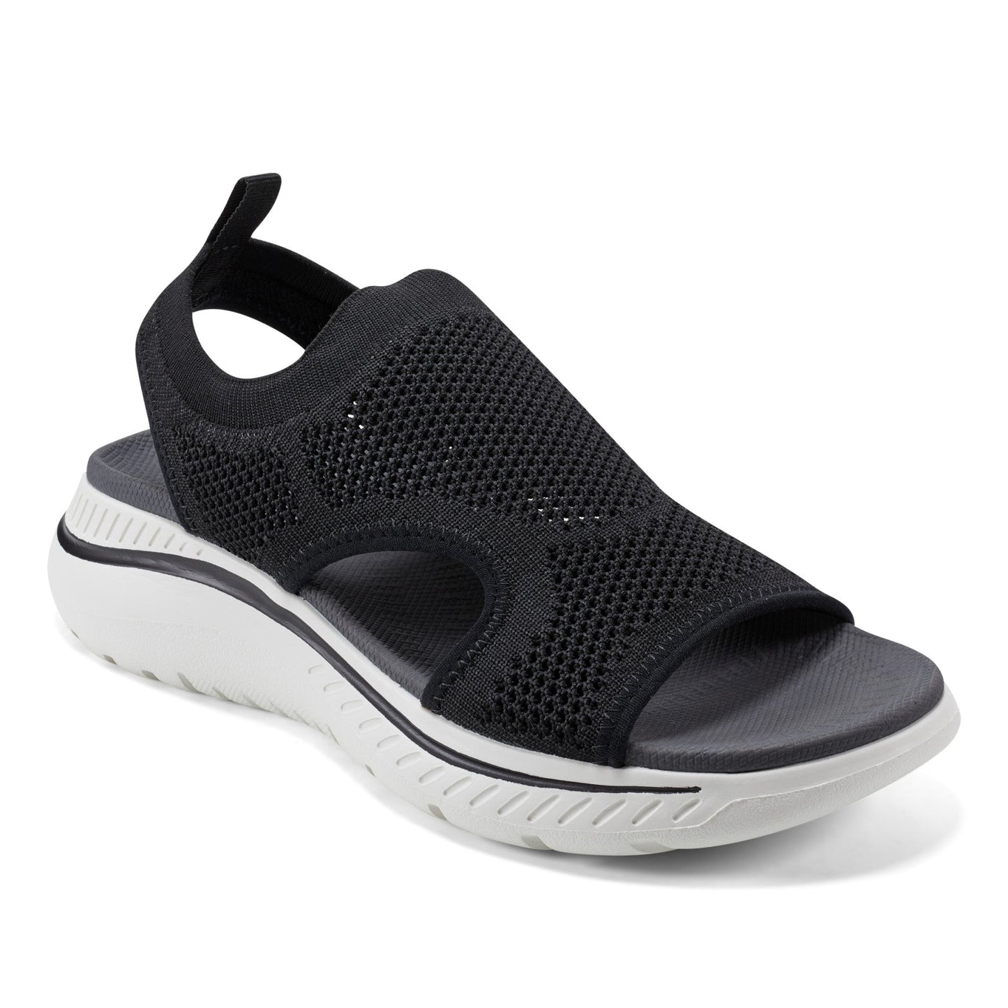 Easy Spirit Alma Slip On Wedge Sandals - Black