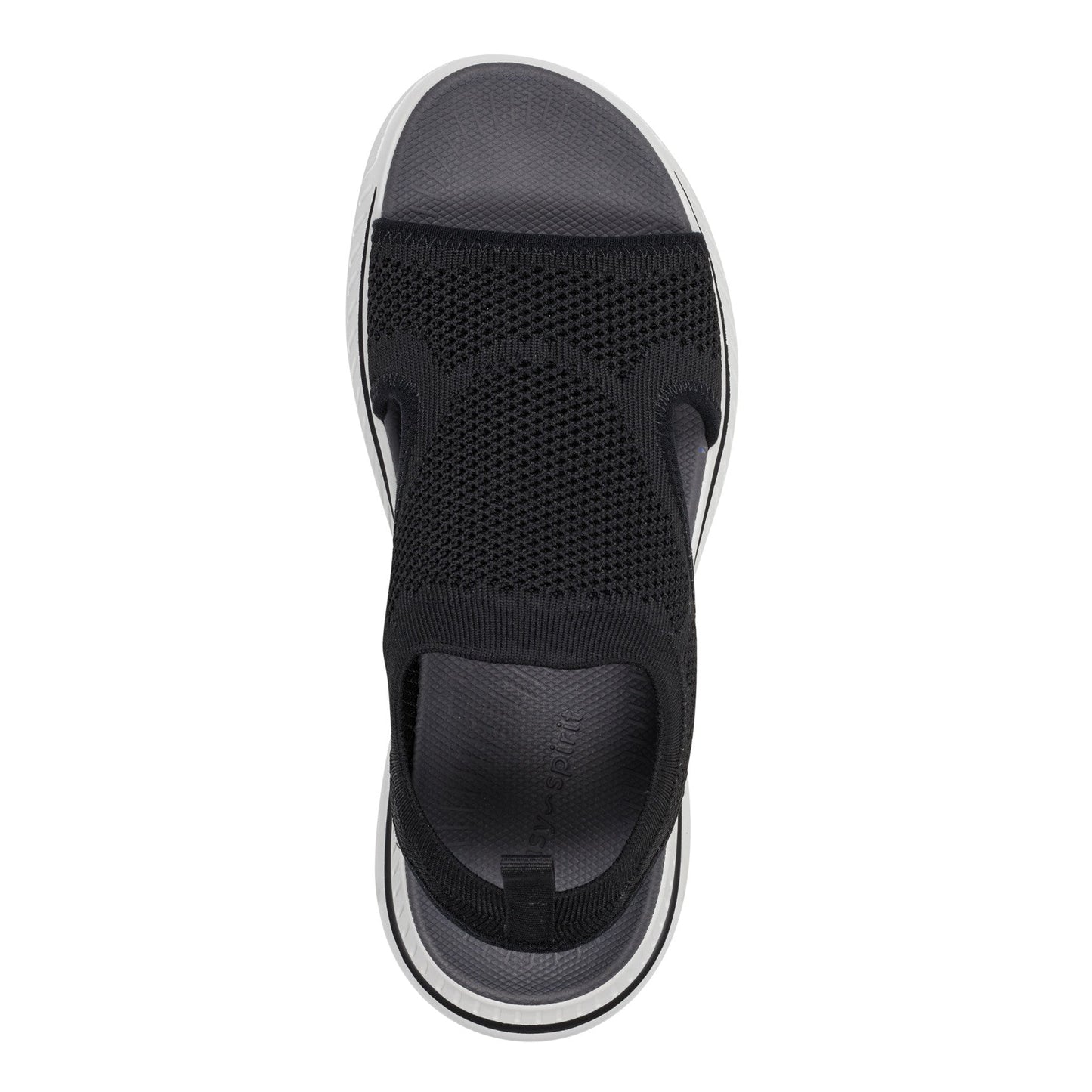 Easy Spirit Alma Slip On Wedge Sandals - Black