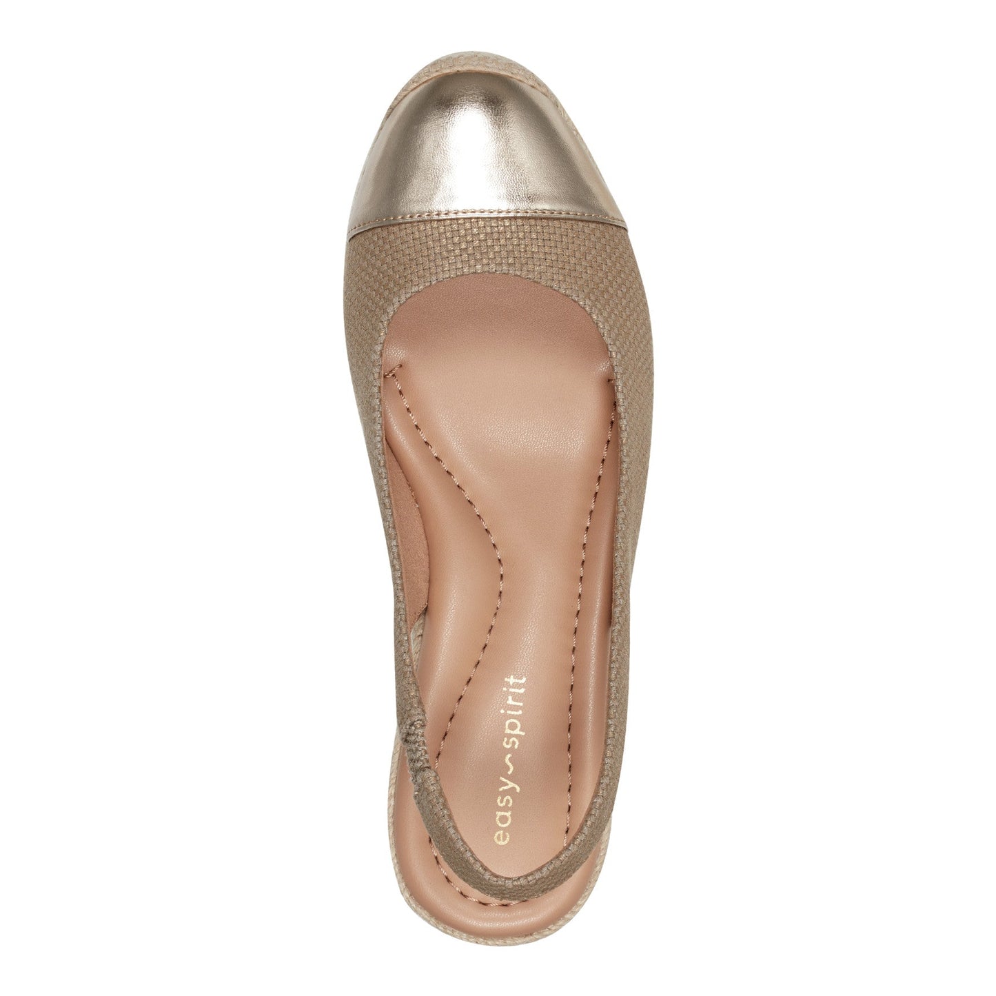 Easy Spirit Margie Platform Wedge Slingbacks - Gold