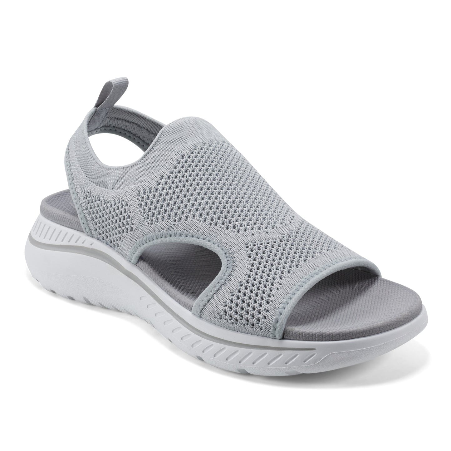 Easy Spirit Alma Slip On Wedge Sandals - Medium Grey