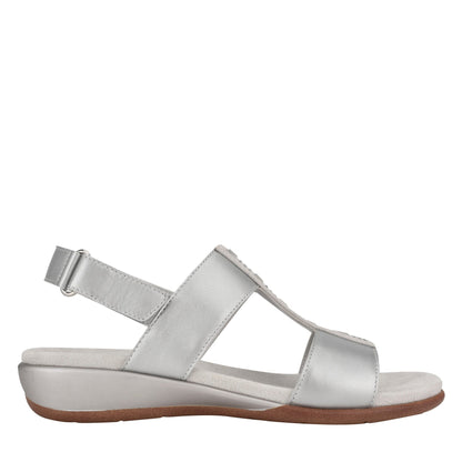 Easy Spirit Hazel Flat Sandals - Silver