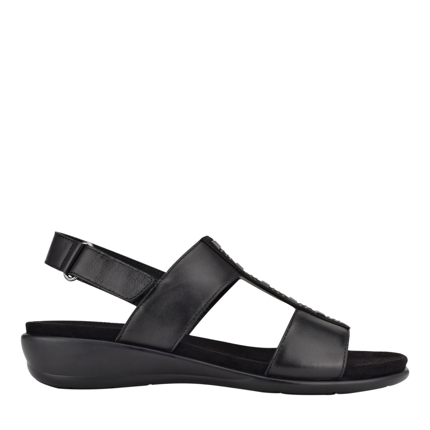 Easy Spirit Hazel Flat Sandals - Black